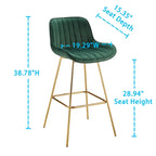 Art Leon Modern Swivel Velvet Barstool (Set of 2)