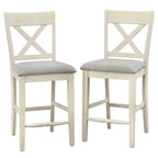Lifestorey Montreal Crossback Counter Height Stools (Set of 2)