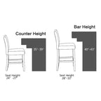 25 Inches Fabric Counter Height Bar Stools Button Tufted Upholstered Island Chairs Set of 2