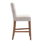 25 Inches Fabric Counter Height Bar Stools Button Tufted Upholstered Island Chairs Set of 2