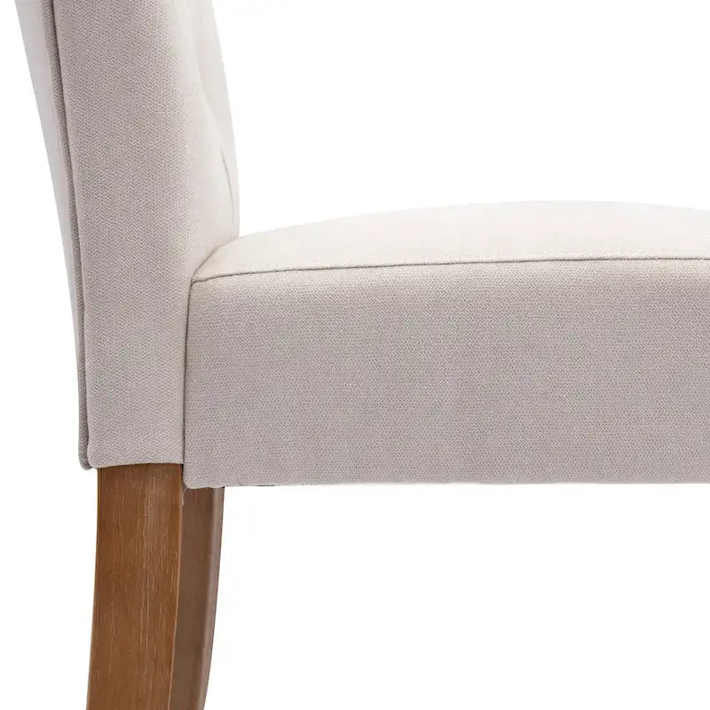 25 Inches Fabric Counter Height Bar Stools Button Tufted Upholstered Island Chairs Set of 2