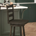 Commercial Wooden Swivel Counter Height Stool