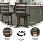 Commercial Wooden Swivel Counter Height Stool