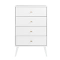 Prepac Milo Mid Century Modern 4-Drawer Chest