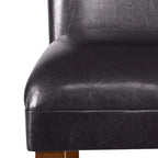 29-inch Luxury Brown Faux Leather Barstool
