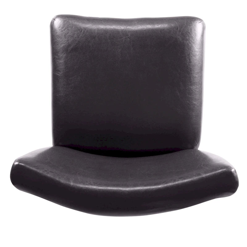 29-inch Luxury Brown Faux Leather Barstool