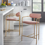 Simple Living Retro Velvet Stools (Set of 2)