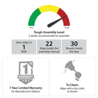 Ameriwood Home Monticello 2 Drawer Dresser w/ Pull-out Desk