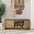 Niche Shoe Storage Cabinet with Shelves and Bench