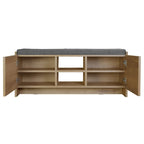 Niche Shoe Storage Cabinet with Shelves and Bench