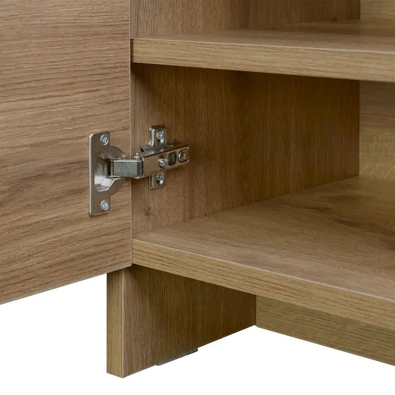 Niche Shoe Storage Cabinet with Shelves and Bench