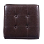 Porch & Den Bittern Square Tufted Faux Leather Storage Ottoman