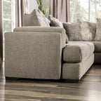 Stym Transitional Light Grey Chenille U-Shaped Sectional by Furniture of America