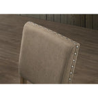 Roundhill Furniture Birmingham 7-piece Driftwood Finish Table with Nail Head Chairs Counter Height Dining Set