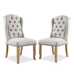Dawson Tufted Farmhouse Wingback Dining Chairs (Set of 2) by Furniture of America
