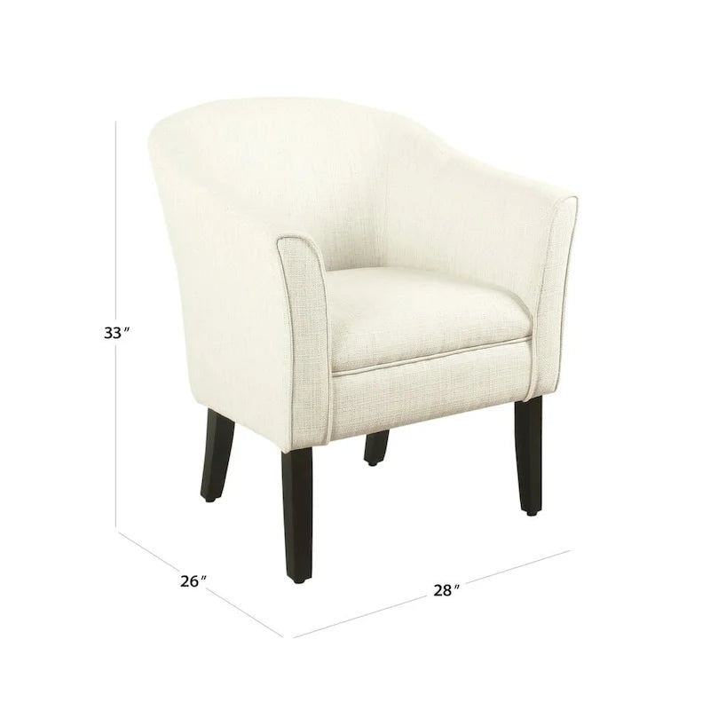Porch & Den Kingswell Natural Textured Barrel Accent Chair