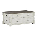 Signature Design by Ashley Havalance White/Gray Lift Top Cocktail Table - 26W x 46D x 20H