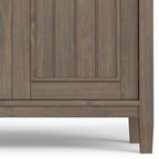 WYNDENHALL Rowan SOLID WOOD 32 inch Wide Contemporary Low Storage Cabinet in Smoky Brown - 14d x 32 w x 31h