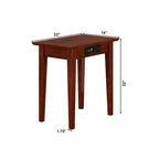 AFI Shaker Chair Side Table with Built-in Charger in Walnut