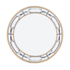 DH BASIC Modern Style Chrome and Gold Round Open Coffee Table by Denhour