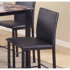 Roundhill Furniture Citico Counter Height Brown/Black Faux Marble 5-piece Dining Set