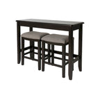 New Ridge Home Pub-Height Sofa Table with Two Counter-height Stools