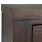 WYNDENHALL Fabian 60 inch Wide Solid Wood Contemporary Console Table in Warm Walnut Brown - 60 W x 16 D x 30 H