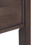 WYNDENHALL Fabian 60 inch Wide Solid Wood Contemporary Console Table in Warm Walnut Brown - 60 W x 16 D x 30 H