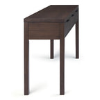 WYNDENHALL Fabian 60 inch Wide Solid Wood Contemporary Console Table in Warm Walnut Brown - 60 W x 16 D x 30 H