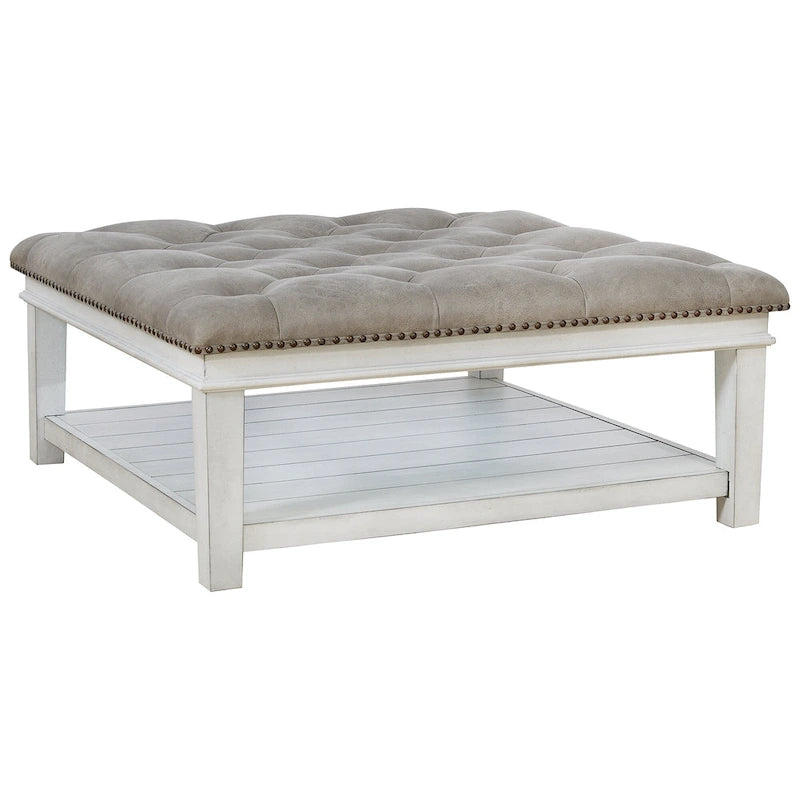 Kanwyn Upholstered Ottoman Cocktail Table - 40W x 40D x 18H