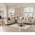 Furniture of America Qyn Traditional Beige 2-piece Living Room Set
