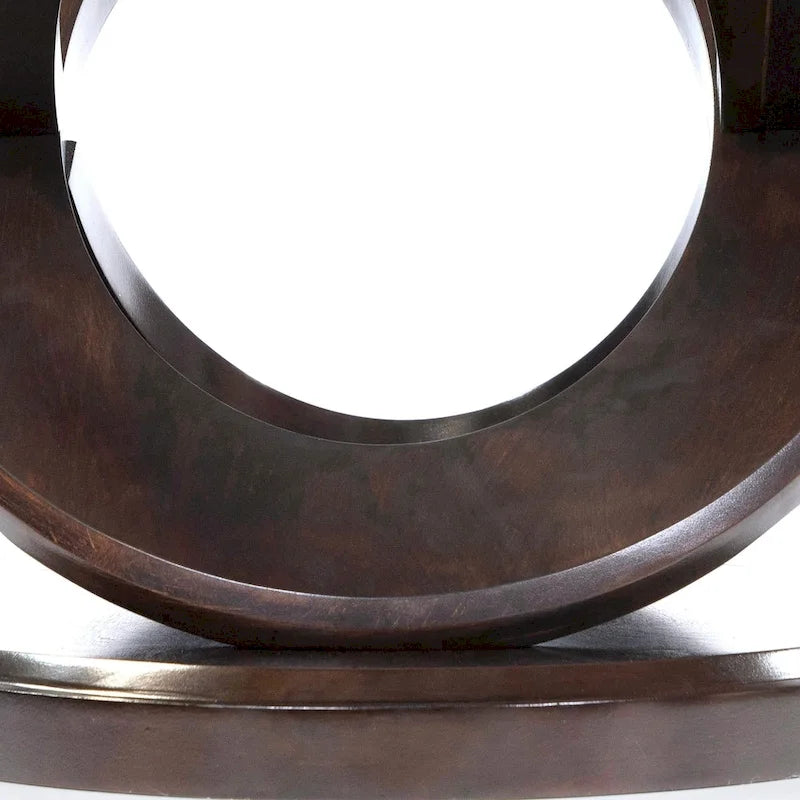 Faza Contemporary Walnut 48-inch Glass Top 3-Piece Accent Table Set by Furniture of America