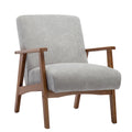 Porthos Home Sena Accent Chair With Wooden Legs & Suede Upholstery