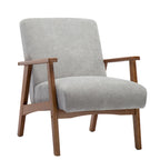 Porthos Home Sena Accent Chair With Wooden Legs & Suede Upholstery