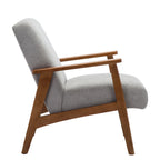 Porthos Home Sena Accent Chair With Wooden Legs & Suede Upholstery