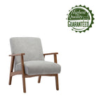 Porthos Home Sena Accent Chair With Wooden Legs & Suede Upholstery