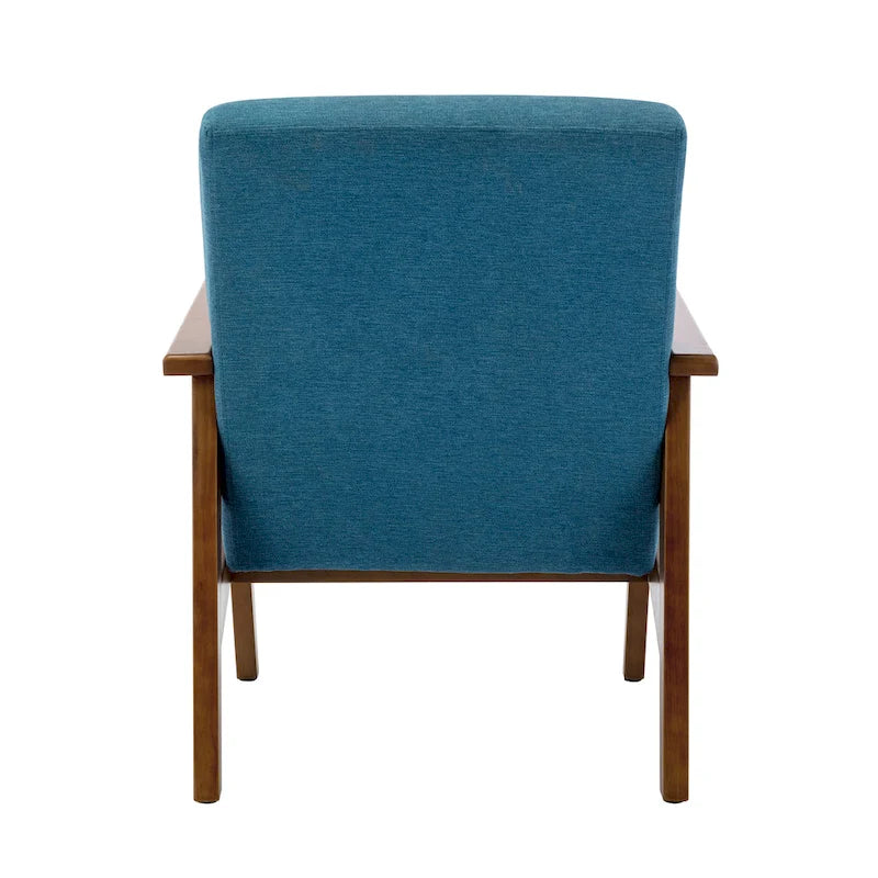 Porthos Home Sena Accent Chair With Wooden Legs & Suede Upholstery