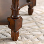 Solid Wood End Tables Coffee Tables Console Table with Glass Top