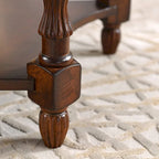 Solid Wood End Tables Coffee Tables Console Table with Glass Top