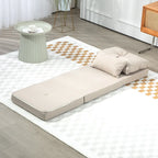 HOMCOM Convertible Flip Folding Upholstered Chair, Floor Lazy Sofa Bed