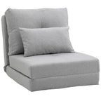 HOMCOM Convertible Flip Folding Upholstered Chair, Floor Lazy Sofa Bed