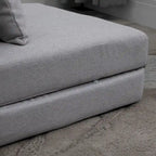 HOMCOM Convertible Flip Folding Upholstered Chair, Floor Lazy Sofa Bed