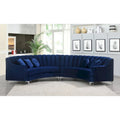 Round Circle Couch Symmetrical Modular Curved Velvet Sectional Sofa