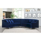 Round Circle Couch Symmetrical Modular Curved Velvet Sectional Sofa