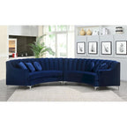 Round Circle Couch Symmetrical Modular Curved Velvet Sectional Sofa