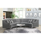 Round Circle Couch Symmetrical Modular Curved Velvet Sectional Sofa