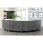 Round Circle Couch Symmetrical Modular Curved Velvet Sectional Sofa