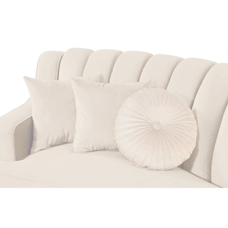 Round Circle Couch Symmetrical Modular Curved Velvet Sectional Sofa