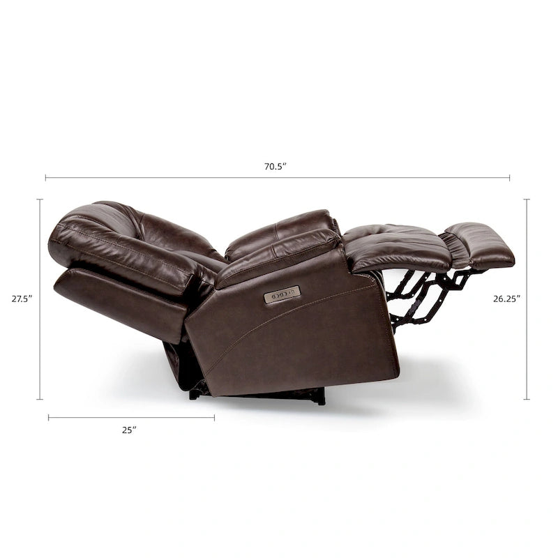 Genuine Top Grain Adjustable Headrest Extendable Footrest Zero Gravity Reclin Power Recliner