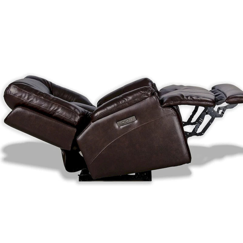 Genuine Top Grain Adjustable Headrest Extendable Footrest Zero Gravity Reclin Power Recliner